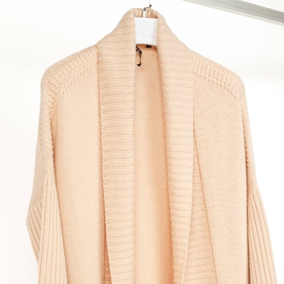 Loro Piana Cream Cashmere Open-Front Shawl Cardigan - Picture 3 of 9